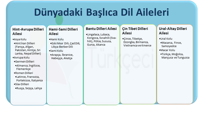 Dünyadaki Başlıca Dil Aileleri