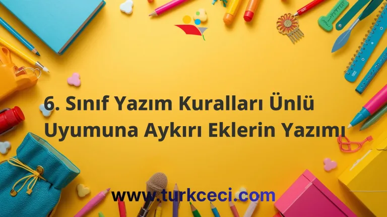 6. Sınıf Yazım Kuralları Ünlü Uyumuna Aykırı Eklerin Yazımı