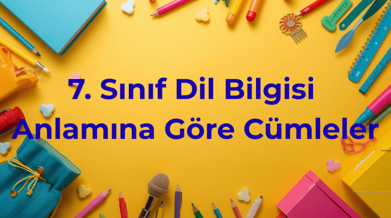 Anlamına Göre Cümleler