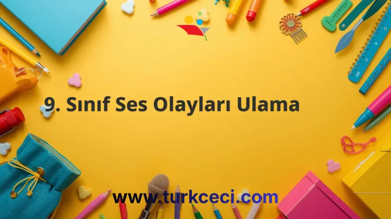 9. Sınıf Ses Olayları Ulama