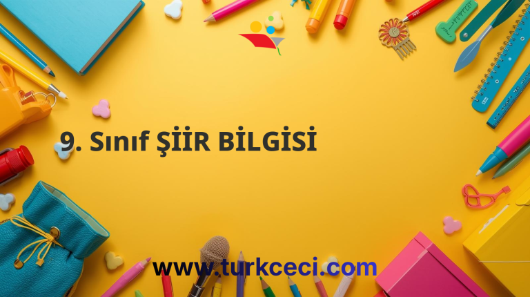 9. Sınıf ŞİİR BİLGİSİ