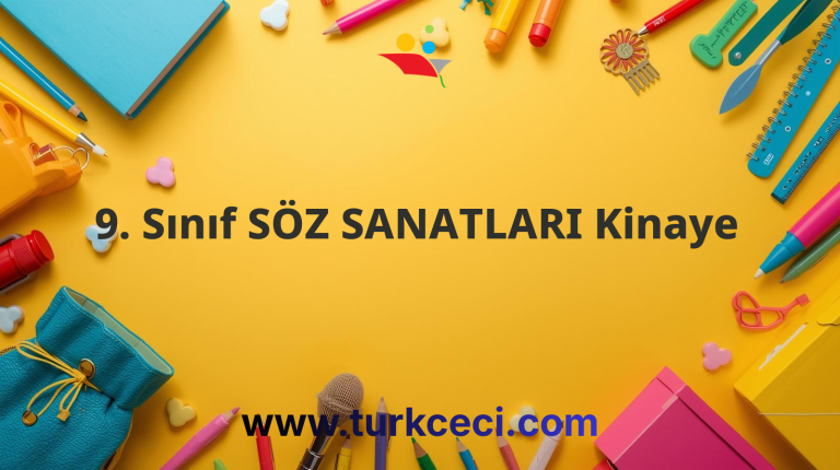 9. Sınıf SÖZ SANATLARI Kinaye