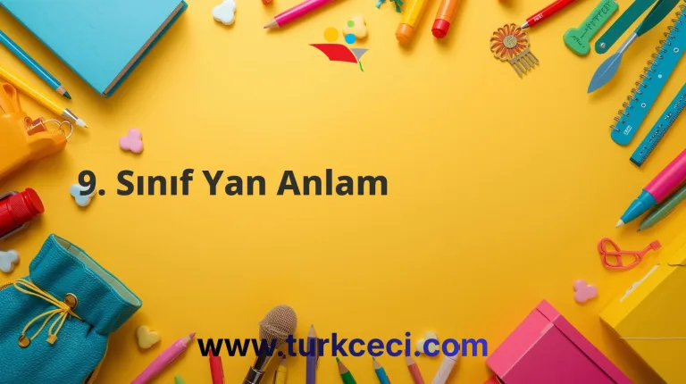 9. Sınıf Yan Anlam