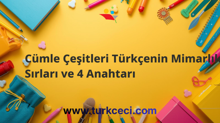 Cümle Çeşitleri Türkçenin Mimarlık Sırları ve 4 Anahtarı