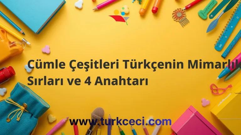 Cümle Çeşitleri Türkçenin Mimarlık Sırları ve 4 Anahtarı