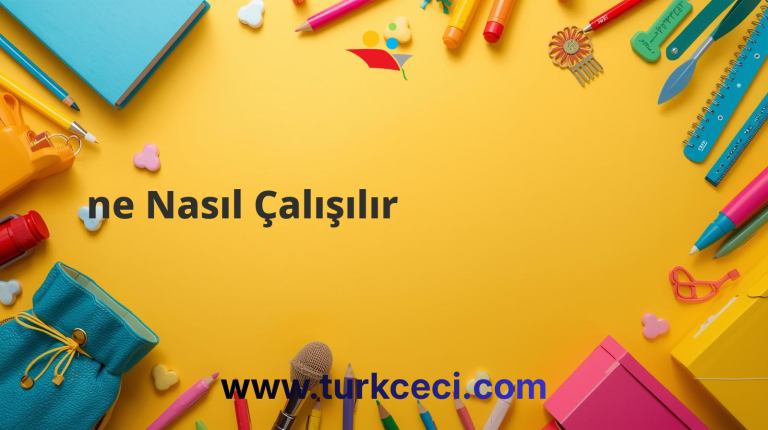 ne Nasıl Çalışılır